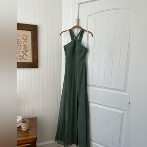 AZAZIE RUE
A-Line Pleated Chiffon Floor-Length Dress Eucalyptus